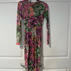 AFRM Multicolor Floral Long Sleeve Dress
